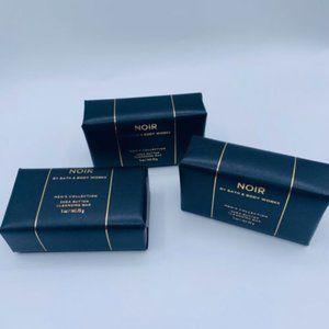 3X Bath & Body Works Men Collection NOIR  Shea Butter Cleansing Soap Bar 5oz.